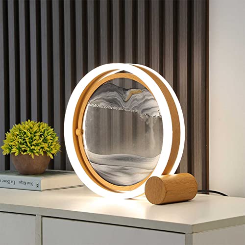 LZCFJDFM Decoración De Imagen De Arte De Arena En Movimiento Lámpara De Mesa De Pintura De Arena 3D, Marco De Cristal, Dormitorio, Sala De Estar, Oficina, para jóvenes, Adultos, niños, niñas Cover