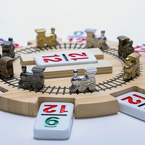 Mexican Train Dominoes Set Double 12 Color con Números miniatura 3