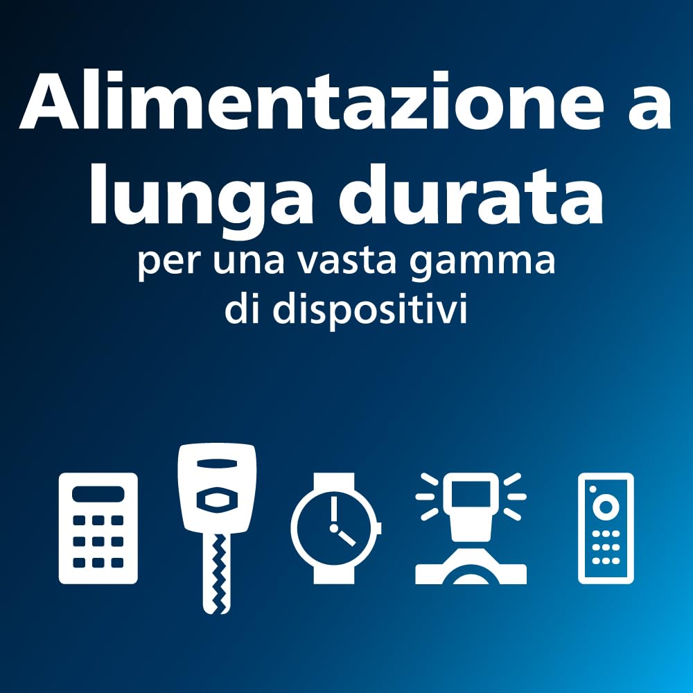 Philips Lithium CR2032 Batterie 3 Volt, Ottimali per orologi, portachiavi e calcolatrici, Confezione da 12