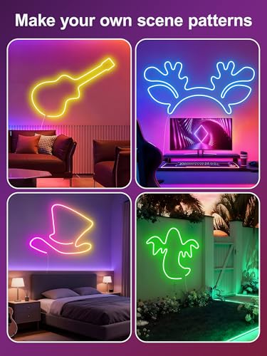 20FT Neon Rope Lights App Remote Music Sync for Indoor Decor - image 4