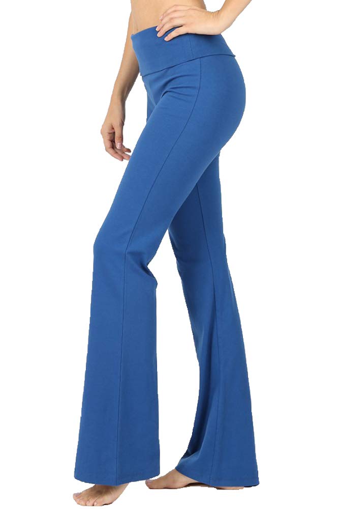Pantalon de yoga évasé anti-compression en coton doux extensible - 2