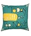 YOUR SMILE Inspiring Cotton Linen Square Decorative Throw Pillow Case Cushion Cover 18 "X 18 " (Teal)