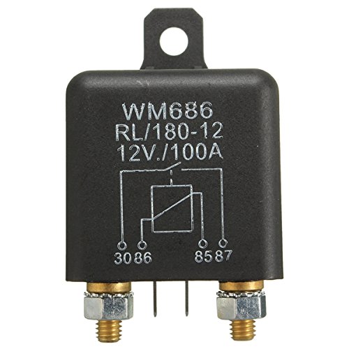 Luckgo Switch Split Charge Relay 12V 100Amp 4 Pin Heavy Duty ON OFF for Car Van Boat
