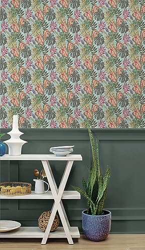 Papier peint repositionnable Tommy Bahama pour masquer un mur abîmé