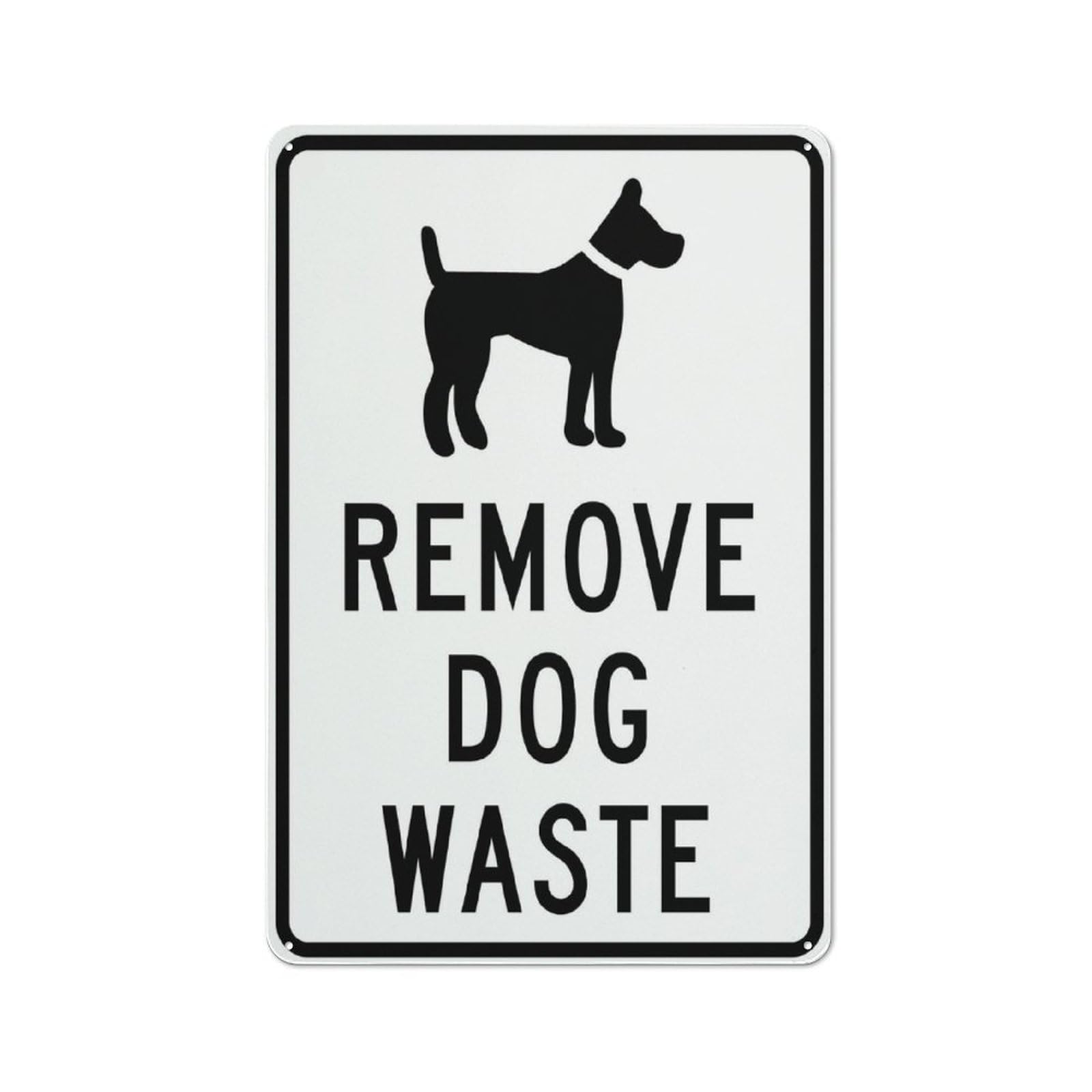 Remove Dog Waste Sign, 8x12 Inch UV-Printed Rust-Free Aluminum Yard Sign for Home, Business, Driveway Alert