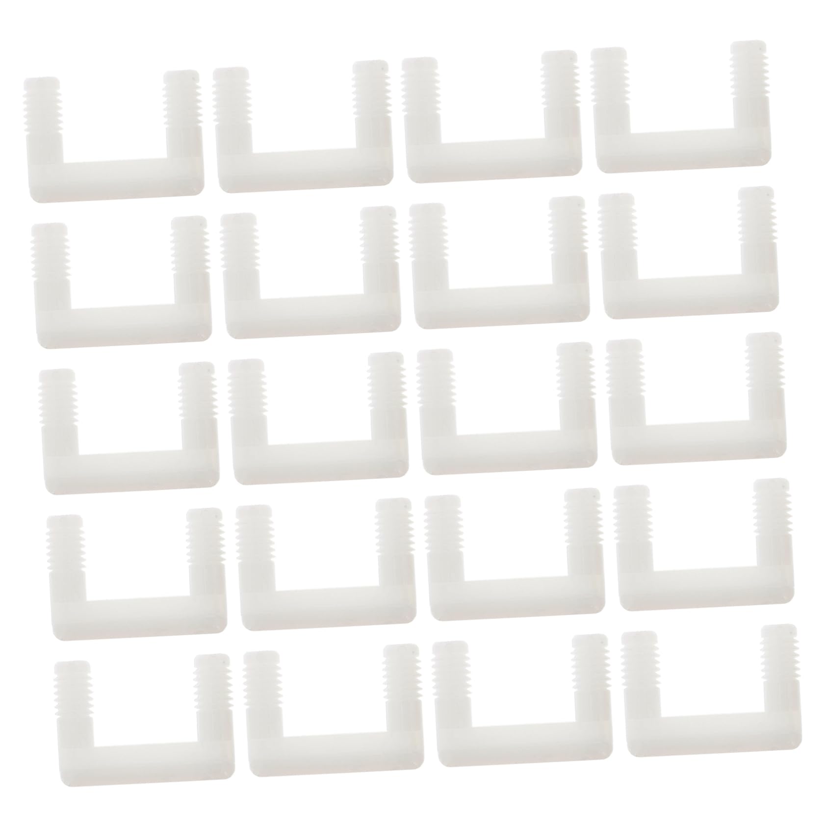 Ciieeo 50pcs Furniture Connector U- Shape Furniture Brackets Typewriter Furniture U-Shaped Bracket Connector Chairs Furniture Wicker Clips Chair Fasteners Clip Invisible White Plastic
