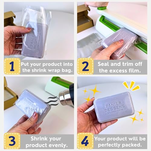 Image of Weiwei - 4 X 4 inch 400PCS Odorless PVC Heat Shrink Wrap Bags