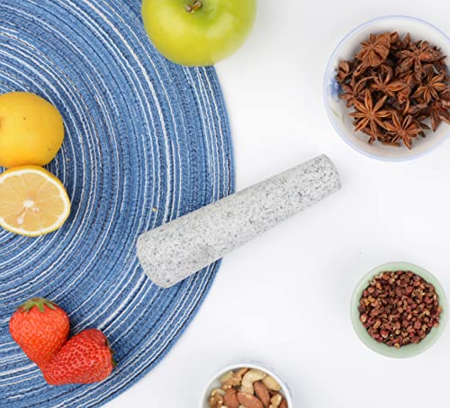 Tianman Granite Replacement Pestle 5.3Inch Only Unpolished Stone Pestle (Mortar Is Not Included)(Granite Unpolished) #TOP5