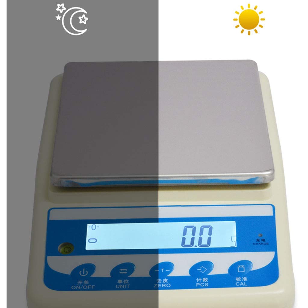 Czujniki o wysokiej precyzji Wagi cyfrowe Wyświetlacz LCD Stal nierdzewna Liczba ABS do eksperymentów Ważenie biżuterii (rozmiar: 7,5 kg/0,1 g) (5 kg/0,1 g)