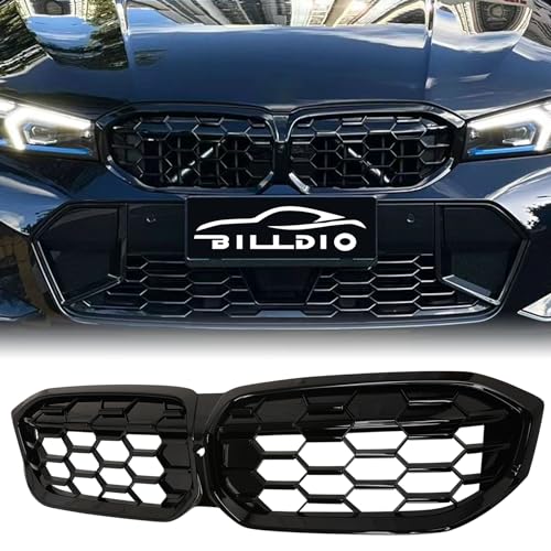 BILLDIO G20 Grill - Black Kidney Grille Compatible With 2023-IN BMW 3 Series G20 320i/330e/330i/M340i Gloss Black Diamond