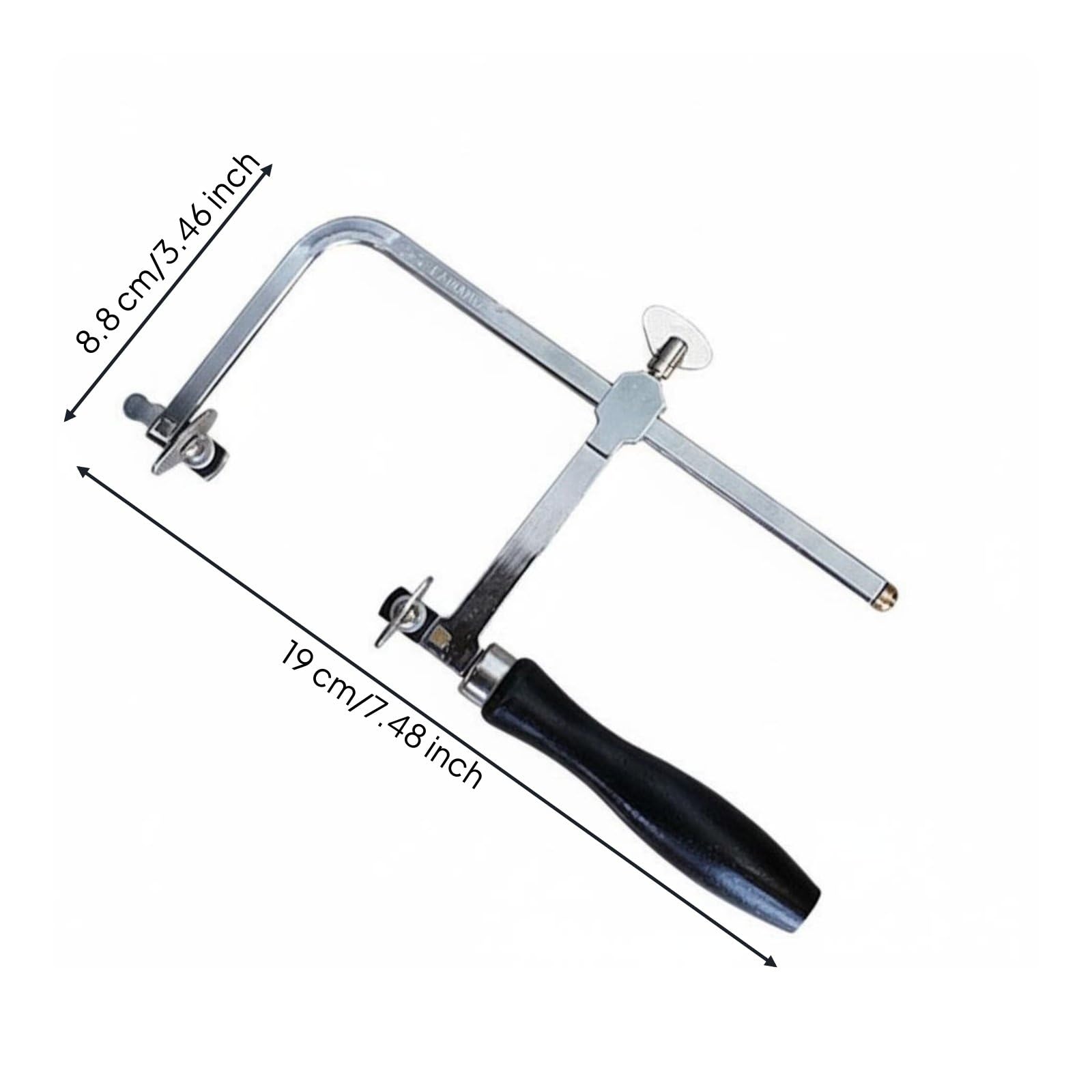 rockible Scie Bocfil Ajustable Scie de Scie à Main Archet de Coupe Outil Ergonomique en Métal et Bois pour Précision Argent Cuivre Bois Acier Inoxydable
