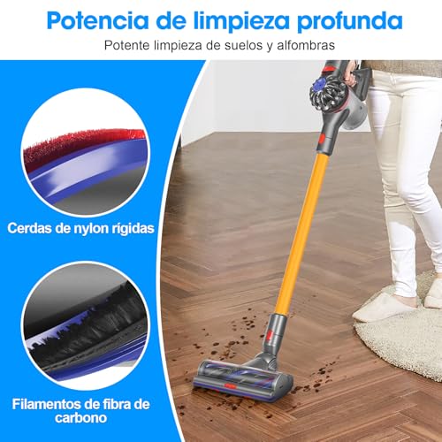 Cepillo motorizado compatible con Dyson V11 V15 V10 SV11, cabezal multisuperficie 7
