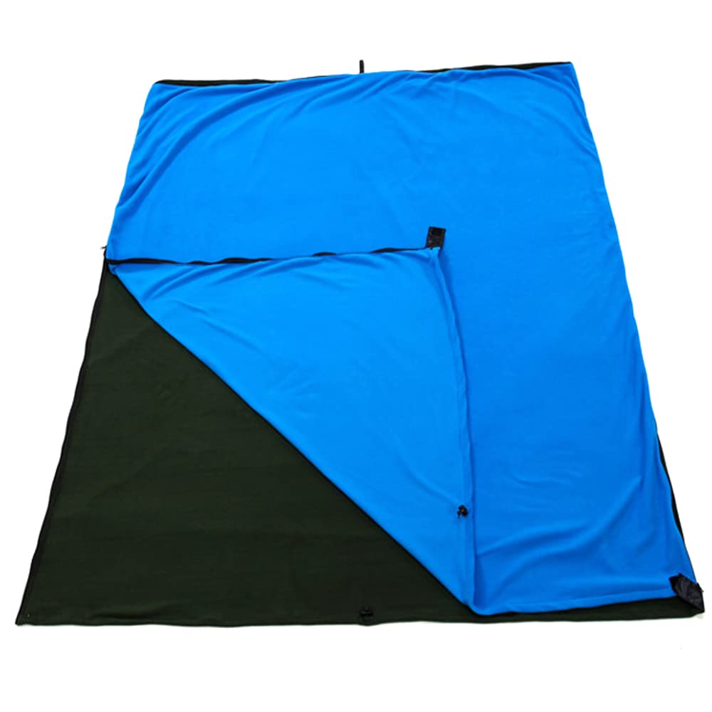 Sacco a pelo in pile di alta qualità, 1,8 m x 0,8 m, con custodia, disponibile in verde scuro, caffè, grigio, blu reale per il massimo comfort e calore