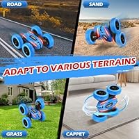 Remote Control Car, 2.4GHz RC Car, Double-Sided 360 ° Flipping Rotating RC Stunt Car with Colorful LED Lights, 4WD RC Toy Car for Boys Age 8-12 and Boys Girls Birthday Present - Image 9