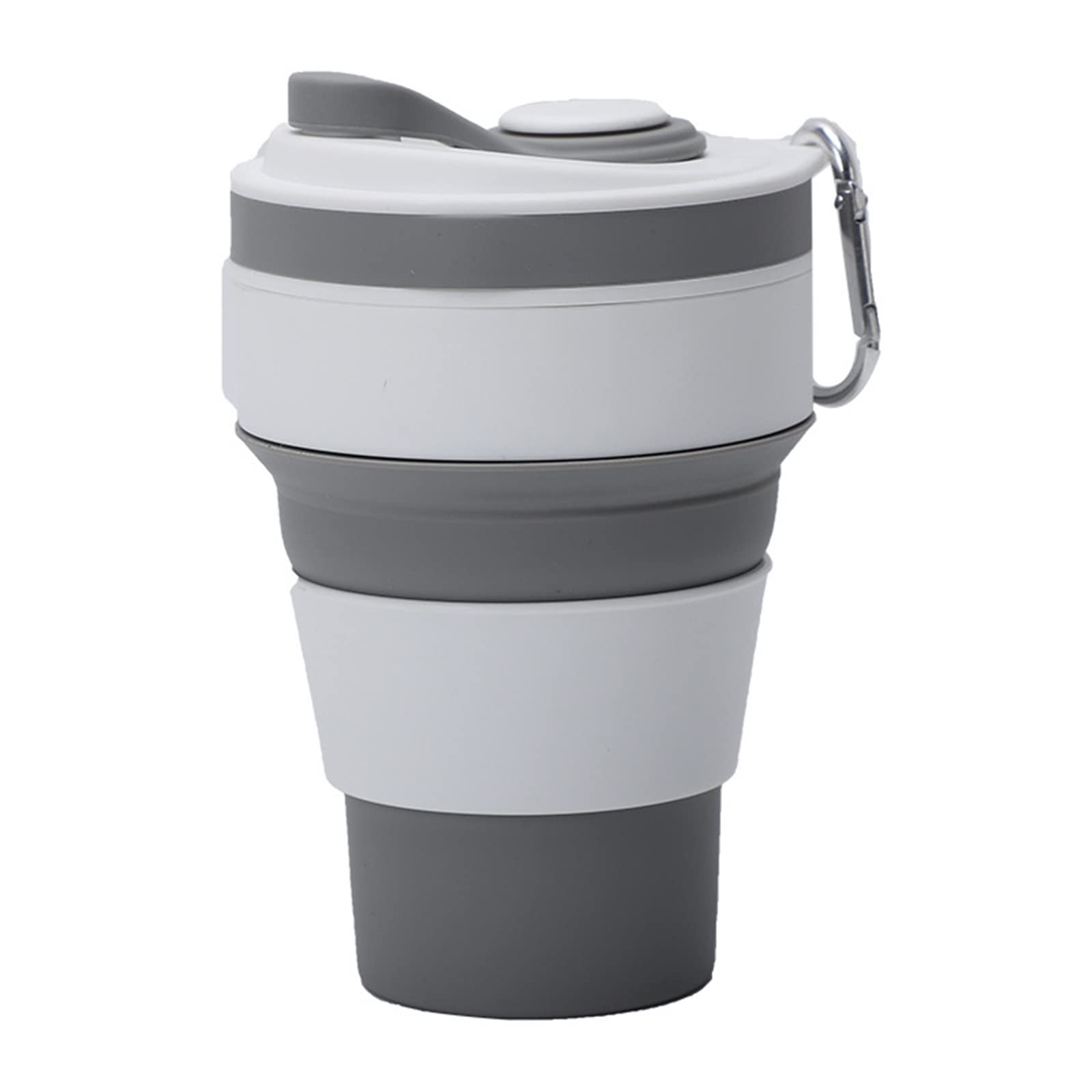 Reise-Kaffeetasse, Kaffeetassen mit Strohhalm, faltbar, tragbar, Silikon, Wasserbecher im Freien, Camping, Wandern, Picknick (3)