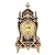 Vintage Clock with HD Glass Table Top Clock Wall-Mounted Design Analog Table Battery Operated Antique Desk Clock Home Desk Alarm Clocks for Living Room Decor Shelf(Brown Red)