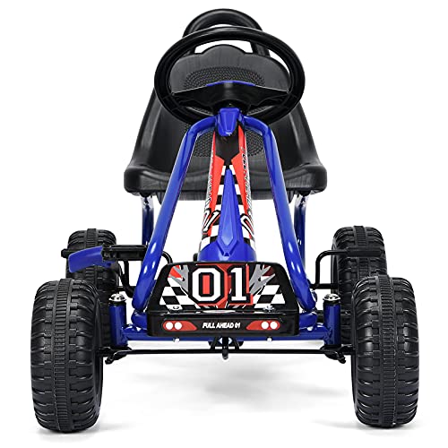 DREAMADE Kart à Pédale Enfant,Go-Kart d’Extérieur avec Charge Maximale 30KG,Siège Réglable,Frein,Embrayage,4 Roues pour 3-8 Ans Enfants,Filles,Garçons (Bleu, 86 x 50 x 55 cm) DREAMADE Kart à Pédale Enfant,Go-Kart d’Extérieur avec Charge Maximale 30KG,Siège Réglable,Frein,Embrayage,4 Roues pour 3-8 Ans Enfants,Filles,Garçons (Bleu, 86 x 50 x 55 cm)