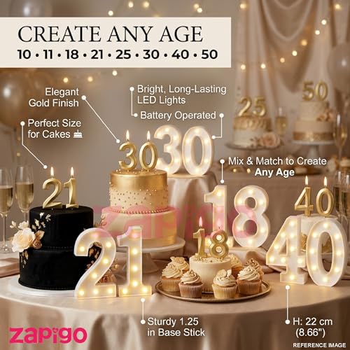 Image of Balloonistics LED Marquee Number 3 Light - Cordless Battery-Operated Light Up Number Sign for 3rd Birthday, Anniversary, Wedding, Party Decoration, Photo Booth Backdrop, Cake Table Decor
