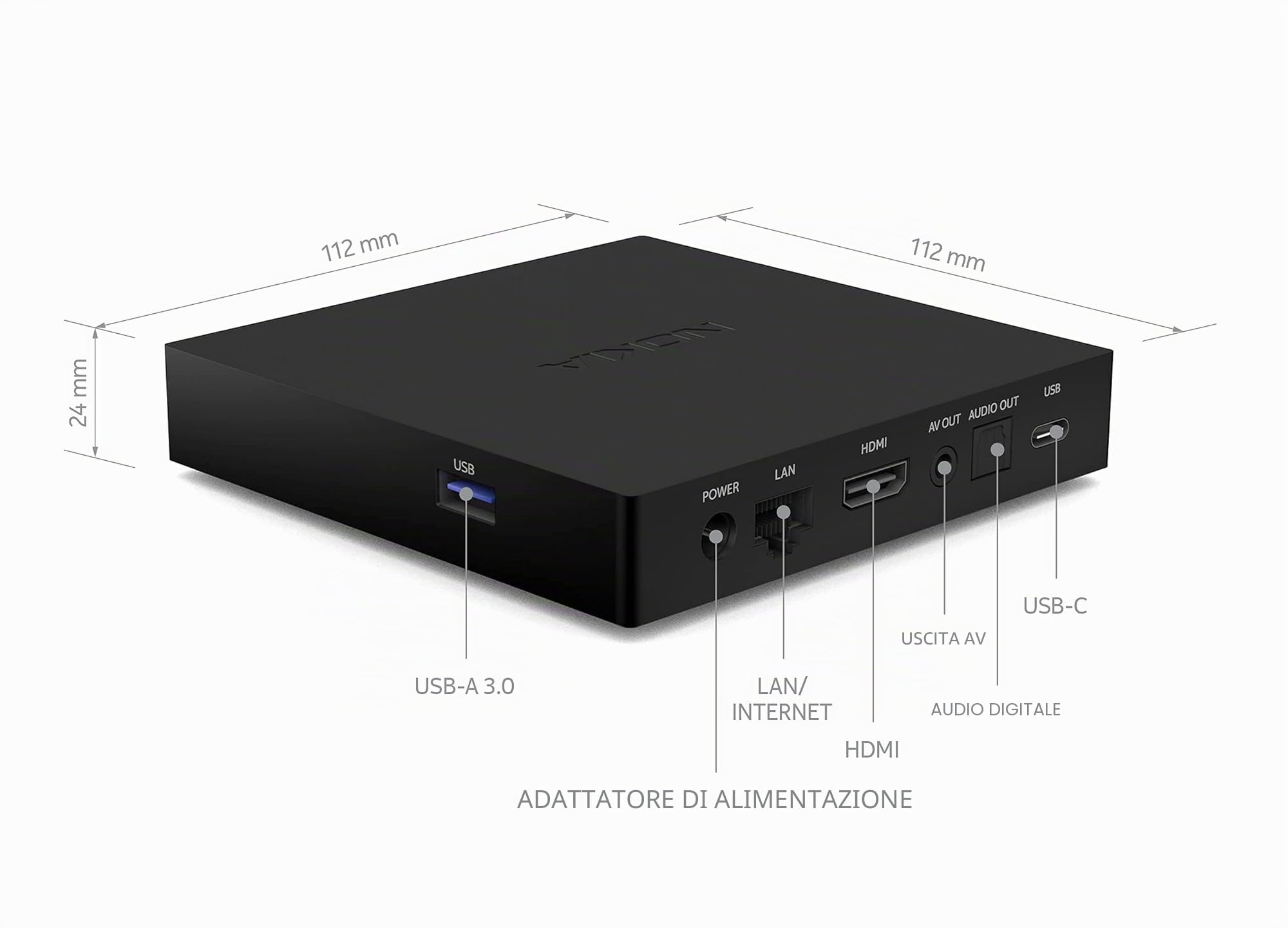 Nokia Streaming Box 8000, Android TV (Chromecast, HDMI, Netflix, Prime Video, Disney+)