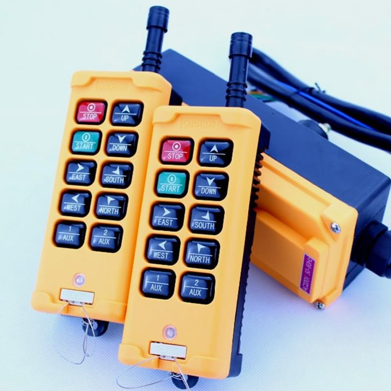 HS-10 10Channels Industrial Controller 2transmitter+1receiver Hoist Crane Truck Radio Remote Control System - (Color: 110VAC)