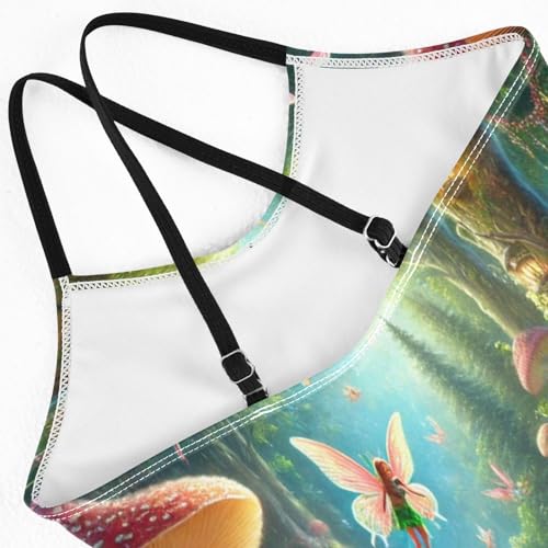 Fairy Mushroom Fantasy Bathing Suits for Girls Swimsuit One Piece Swimsuits Summer Beach Swimwear4