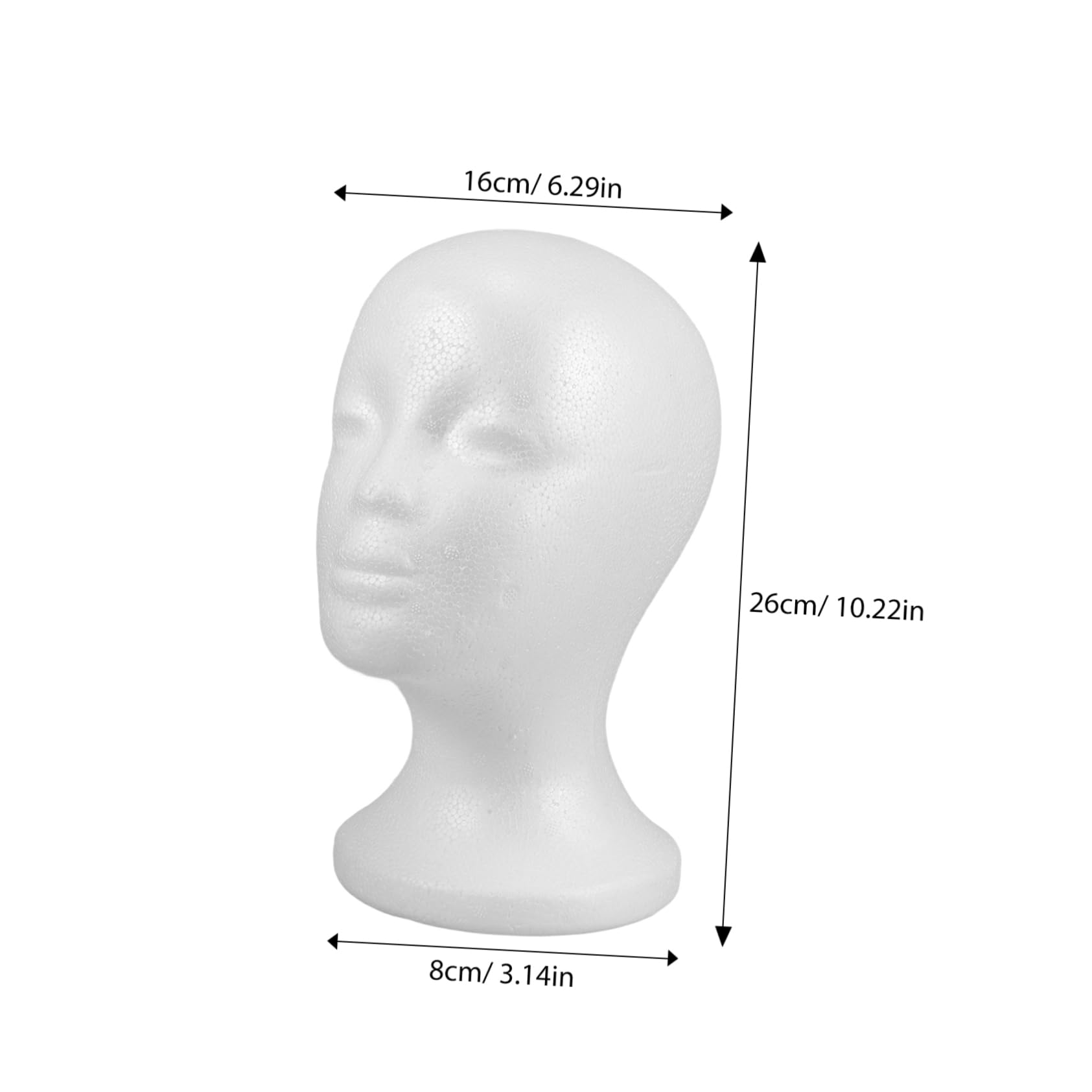 SHERCHPRY Wig Mannequin Head for Hat Display Realistic Model Lightweight Portable Mannequin Stand for DIY Styling Scenarios Like Mall Displays Photo Shoots