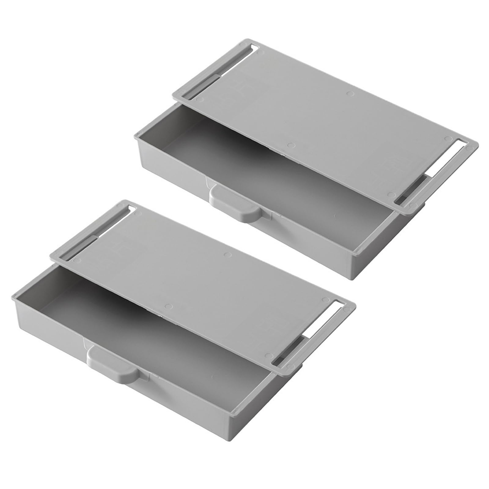 Kaeltsyn Of 2 Stick on Storage Containers for Small Space Household Under Desk Organizers Secret Adhesive Storage Box