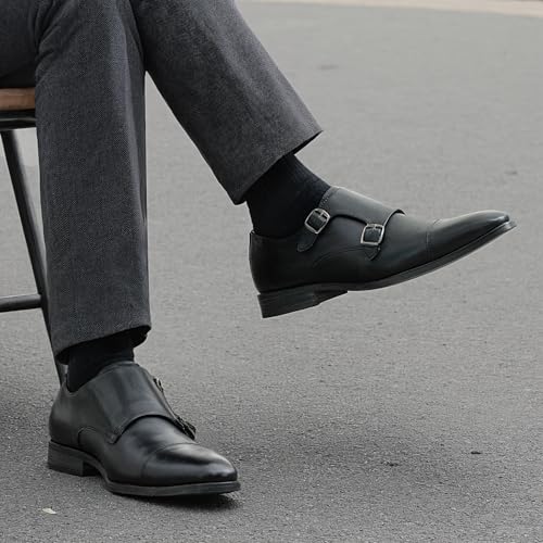 Image of Jousen Dress Shoes for Men Monk Strap Loafers for Men