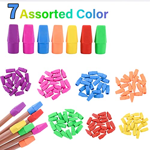 Sooez 120 Pack Pencil Erasers, Pencil Top Erasers Cap Erasers Eraser