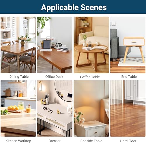 Image of 36 x 60 Inch Clear Table Cover Protector Rectangle, 1.5mm Transparent Plastic Table Protector Waterproof, Anti-Scratch Clear Desk Mat for Office Desktop Dresser Dining Table, FDA Compliant