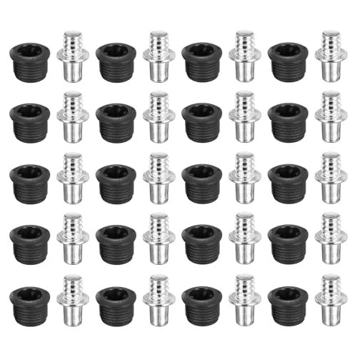 MECCANIXITY Speaker Grill Guides Plastic Metal Black Ball Socket Type Frame Box Body Fixing Snap Fastener Buckle 6mm x 11mm for Speaker Parts Accessories 20 Pairs
