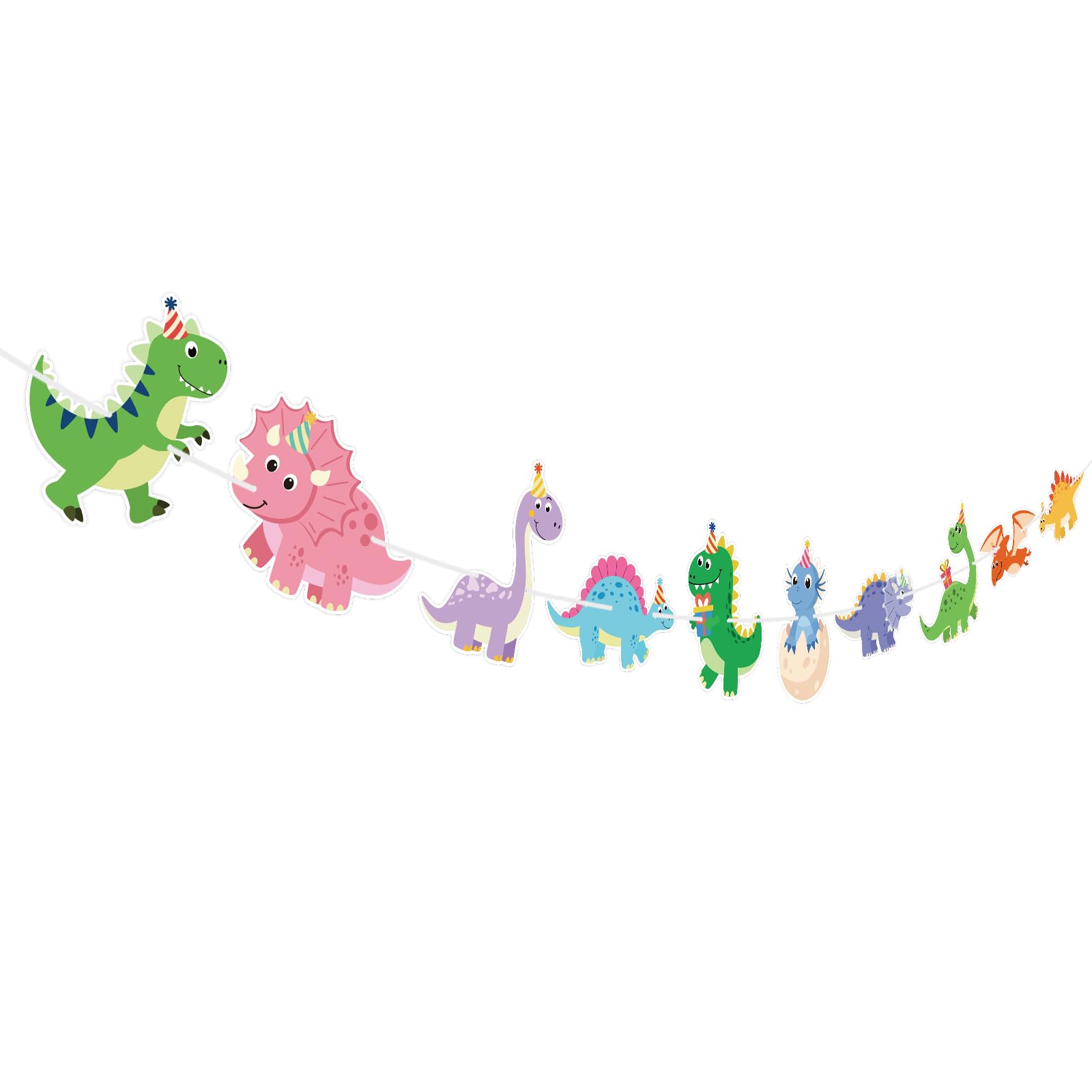 Hooqict Dinosaur Birthday Party Banner Dinosaur Birthday Party Decorations Happy Birthday Sign Banner Garland for Kids Boys Girls 1st 2nd 3rd Baby Shower Dino Themed Party Decorations Supplies