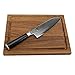 KAI Shun Classic DM-0727 Set d'offres avec couteau Santoku ultra tranchant avec lame de 14 cm + planche à découper KAI massive (chêne) 30 x 22 cm