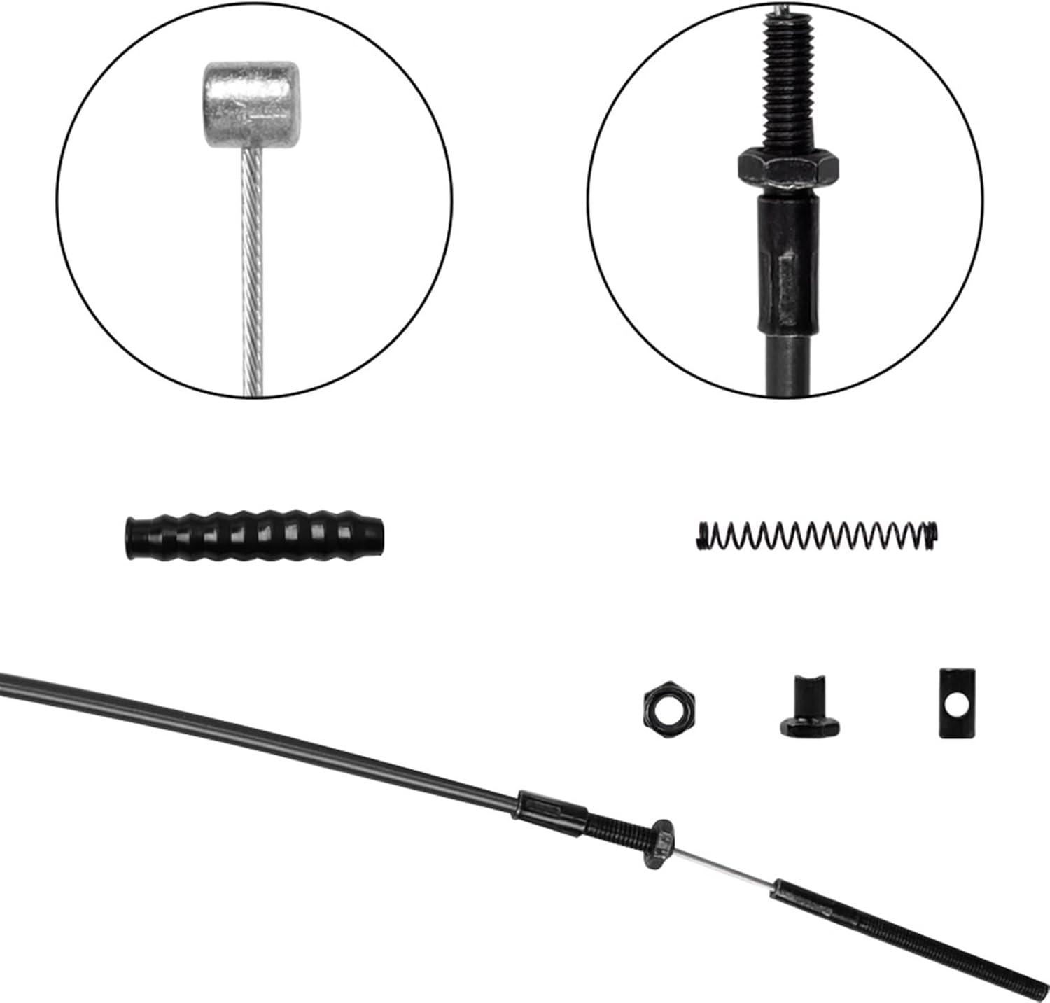 Durable Brake Cable Line Fit for Segway Ninebot MAX G30 KickScooter G30D Electric Scooter Front Wheel Brake Assembly Accessories, Black