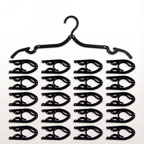 25 Pcs Travel Coat Hangers Adults Portable Folding Plastic Camping Hote