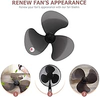 Vista 4 de Angoily Cuchillas de repuesto con cubierta de tuerca para mesa doméstica y ventiladores de pie, cuchillas de plástico fáciles de instalar