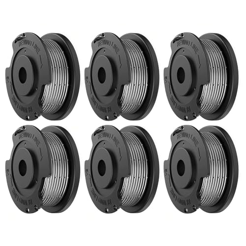 6 Bobine Filo Tagliabordi, Compatibili con Bosch EasyGrassCut 18/23/26, ART 23 SL, ART 26 SL, Ricambio per F016800569 & F016800385 (Ø 1,65 mm / 5 m)