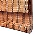 Produktbild QIANDA Bambusrollo Holzrollo Vorhang Bambus Roll Up Blinds Lichtfilterung Einfache Webart Schutz Der Privatsphäre Schatten Im Freien, Größen Anpassbar (Color : B, Size : 50X100cm)