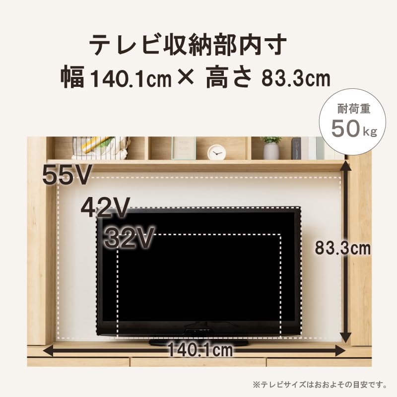 株式会社三栄コーポレーション 壁面テレビボード 幅180cm ウォルナット