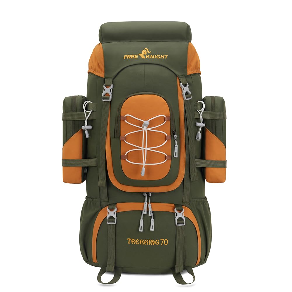 Bseash 70L (65+5) Waterproof Hiking Camping Backpack with Rain Cover, Outdoor Sport Travel Daypack for Climbing Touring