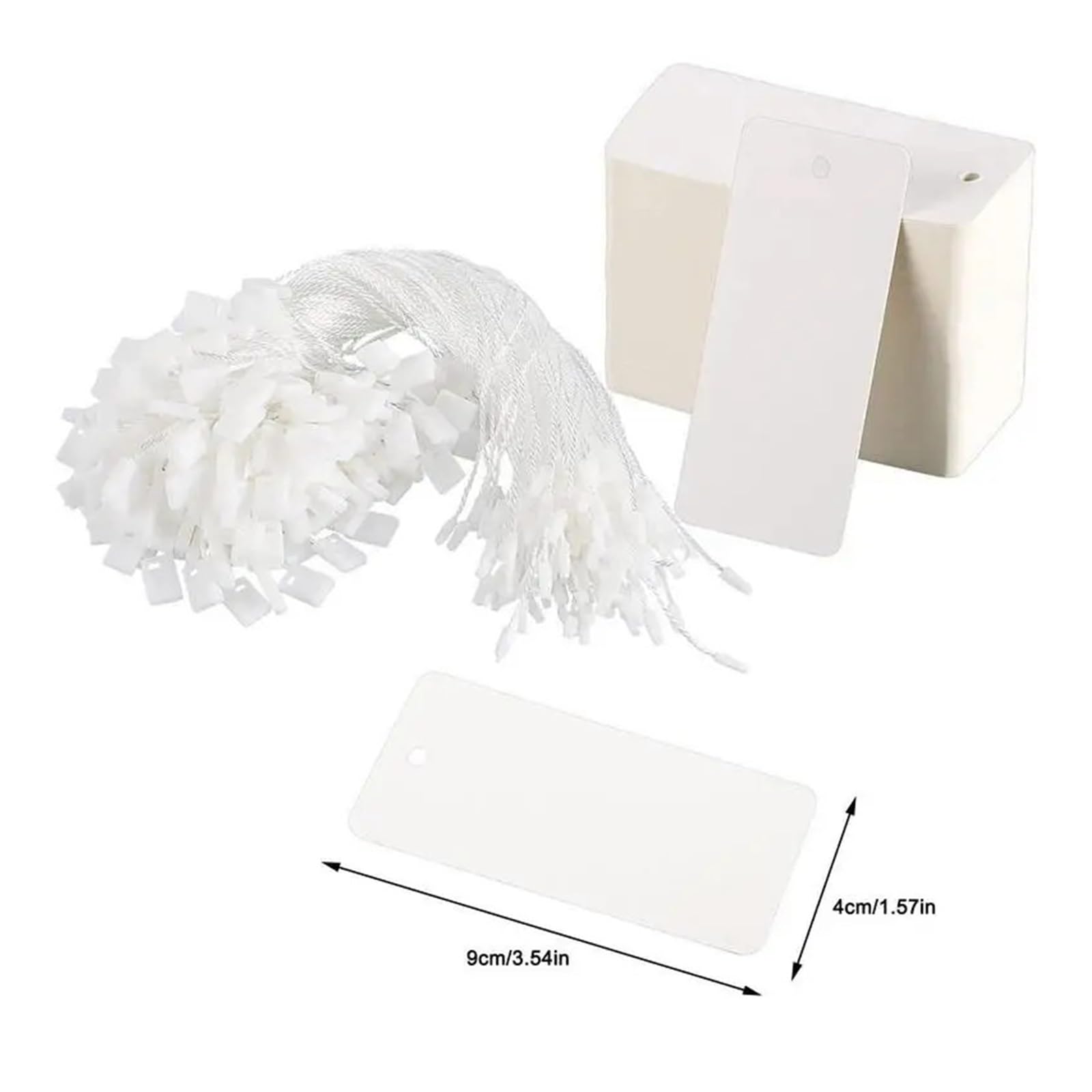 Lot de 600 étiquettes de prix avec ficelle attachée - 200 étiquettes vierges en papier cartonné inscriptible pour marquage des marchandises