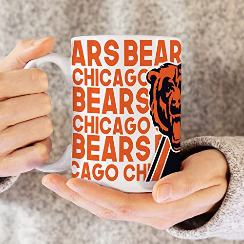 Image of Rico Industries NFL Football 15 oz White Ceramic Mug