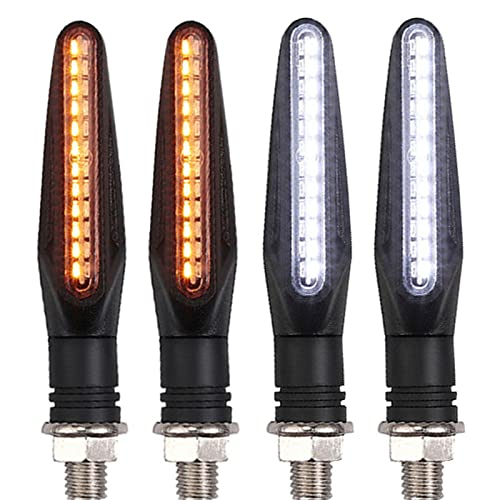 Clignotant moto LED ambre et blanc feu de position avant arrière