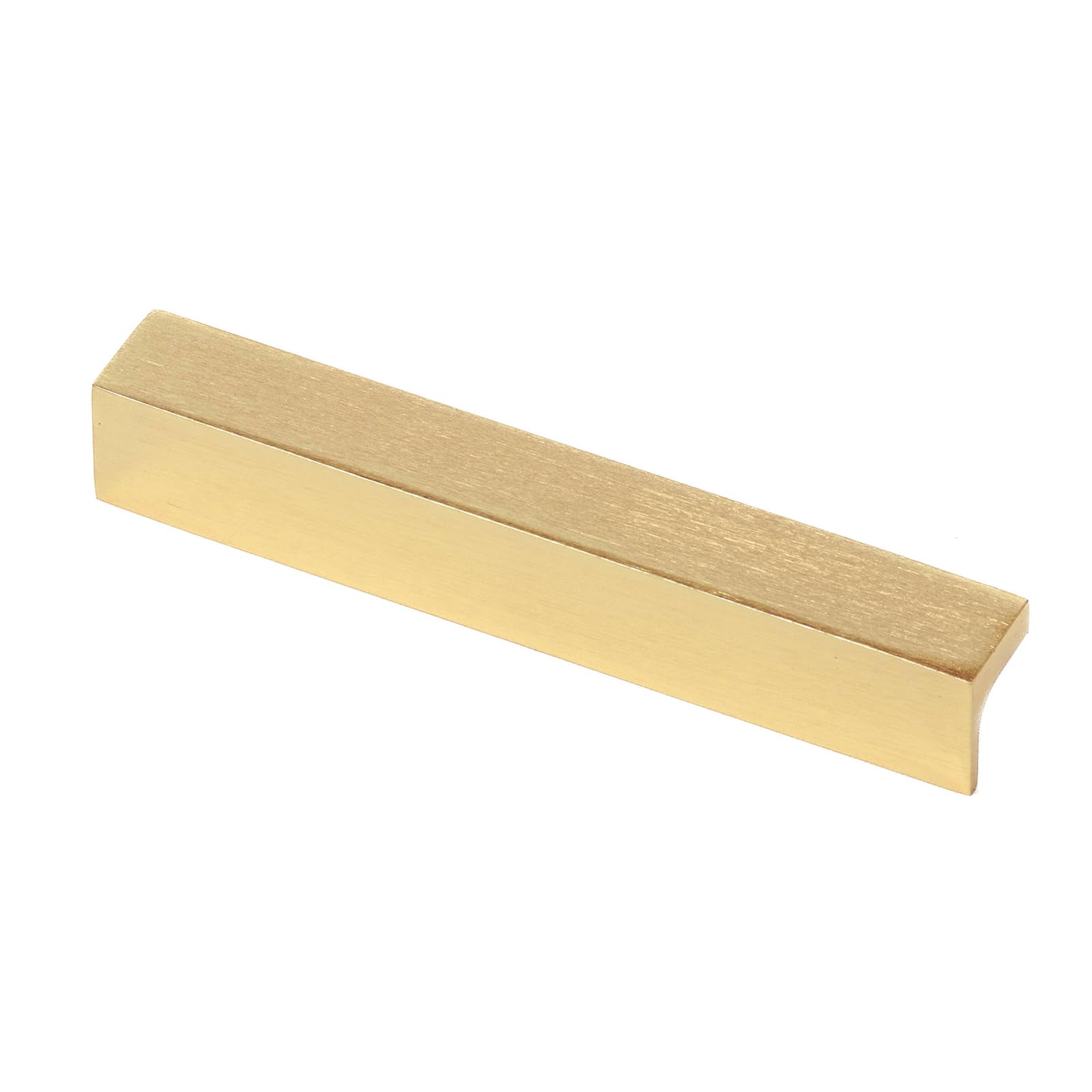 Decoranddecor Napa Modern L-Shaped Cabinet Pull Handles, Premium Zinc Architectural Hardware for Kitchen Drawers and Cupboards, Sleek Minimalist Design 96mm Hole Centres - Gold
