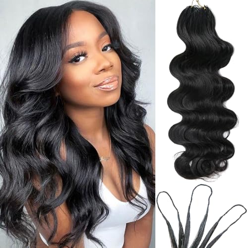 Ssawhair Body Wave Crochet Human Hair Knotless...