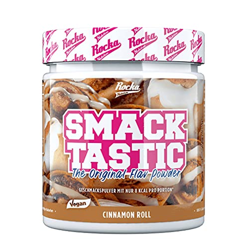Rocka Nutrition Geschmackspulver SMACKTASTIC | Veganes Flavor Powder mit nur 8 Kcal pro Portion & 100% Geschmack | Vielseitig einsetzbares Aroma-Pulver | 270 g (Cinnamon Roll) Cover