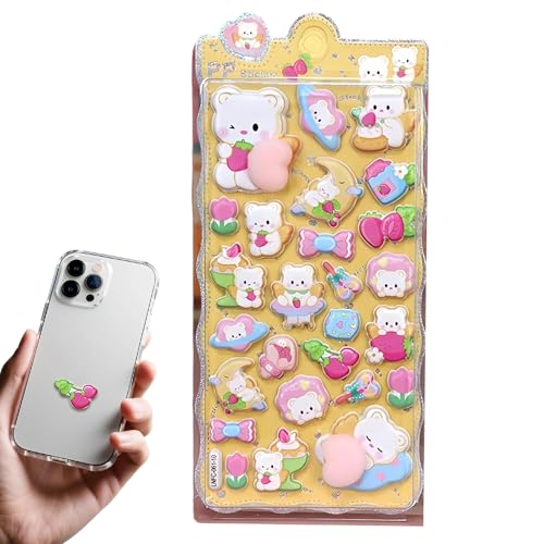 3Dエンボスステッカー、3Dカプセルクリエイティブイラストエンボス加工クリスタル子供用、エンボス加工の輝くキャンディドロップ、工芸教育報酬電話とカメラデコレーション