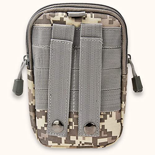 Image of Kraptick Multi-Purpose Water Resistant Waist Bag with Dual Compartment, Mobile Phone Holder, Waist Pack for Men, Women (CP Camouflage & ACU Camouflage) (Combo of 2)