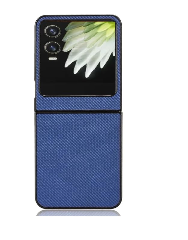Image of SkyTree Tecno Phantom V Flip 2 5G, Back Case Cover Hard Polycarbonate Lightweight Case Full Body Protective Back Cover Case for Tecno Phantom V Flip 2 5G - Blue Texture