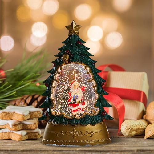 Bola de nieve de Navidad con luces LED y efecto de caída de nieve para decoración 4